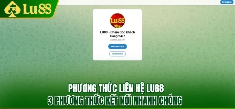 3 cách thức liên hệ Lu88